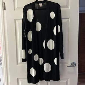 Chico’s black and white polkadot size 2